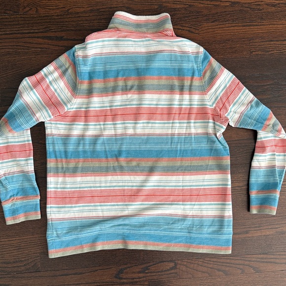 L.L. Bean Multicolor Striped Half Zip Sweater - Picture 3 of 3